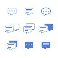 Chat icon set. Message symbol. Flat vector style