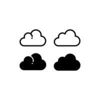 nube icono vector. línea cielo símbolo. de moda plano clima contorno ui firmar diseño. Delgado lineal gráfico pictograma para web sitio, móvil solicitud vector