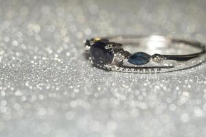 Sapphire silver ring photo