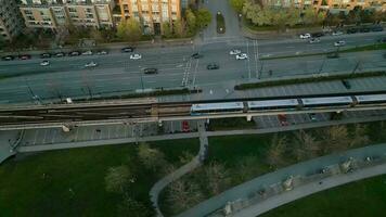 Aerial view of Vancouver cityscape, Canada video