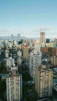 Aerial view of the skyscrapers in Downtown of Vancouver, Canada video