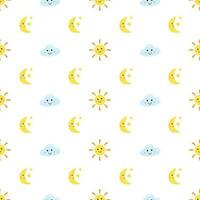cute weather seamless pattern bg vector