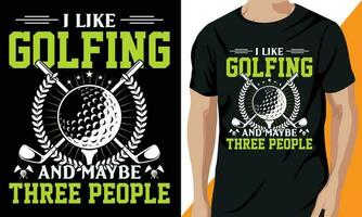 golf camiseta diseño vector. mejor golf camiseta diseño vector