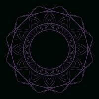 Beautiful floral mandala design, creative ornamental decorative element in circle shape vector