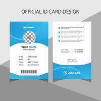 Free vector business id card template with minimalist elements