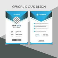 Free vector business id card template with minimalist elements