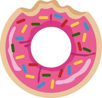 inflatable bright summer circle in the form of a donut vector