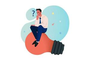 Thinking, idea, problem, search business concept vector