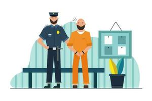 Security, work, danger, jail concept vector