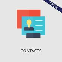 Contacts Flat Icon Vector Eps File