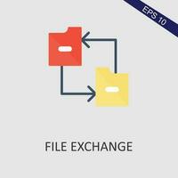 File Exchange Flat Icon Vector Eps File