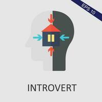 Introvert Flat Icon Vector Eps File