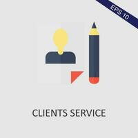 Clients Service Flat Icon Vector Eps File