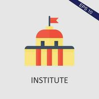 Institute Flat Icon Vector Eps File