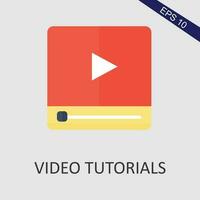 Video Tutorial Flat Icon Vector Eps File