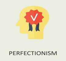 perfeccionismo plano icono vector eps archivo