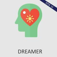 Dreamer Flat Icon Vector Eps File