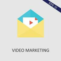 vídeo márketing plano icono vector eps archivo