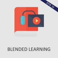 Blended Learning Flat Icon Vector Eps File