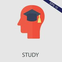 Study Flat Icon Vector Eps File