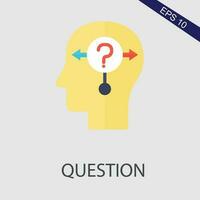 Question Flat Icon Vector Eps File