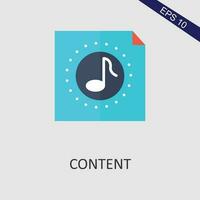 Content Flat Icon Vector Eps File