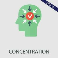 Concentration Flat Icon Vector Eps File