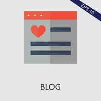 Blog plano icono vector eps archivo