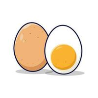 Boiled chicken egg vector illustration. Boiled chicken egg icon concept isolated. Flat design