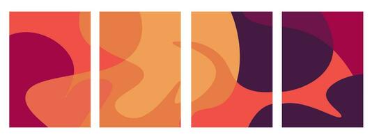 Set of vesak background. Abstract wavy orange and purple. Templates for celebration, ads, branding, banner, cover, label, poster, sales vector
