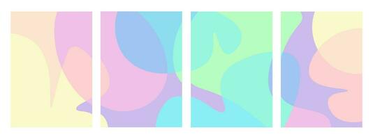 set of background abstract with pastel color. Vector illustration