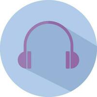 headphones icon on square internet button vector