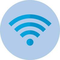 wi fi icon on internet button vector