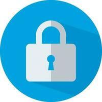 flat design Padlock icon button vector