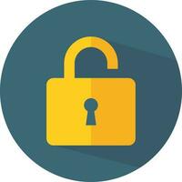 flat design Padlock icon button vector