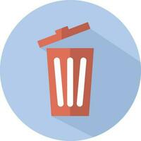 basura lata icono vector sencillo