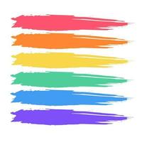 Rainbow pride LGBT flag - paint style. Lesbian, Gay, Bisexual and Transgender rights vector