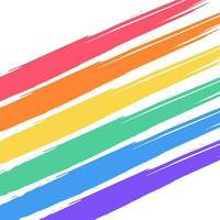 Rainbow pride LGBT flag - paint style. Lesbian, Gay, Bisexual and Transgender rights vector