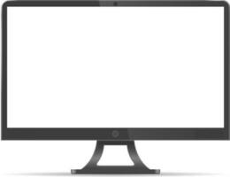 Vector realistic blank computer screen