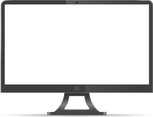 Vector realistic blank computer screen