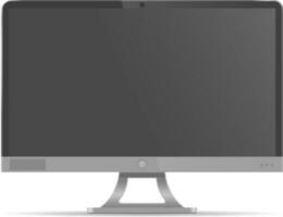 Vector realistic blank computer screen