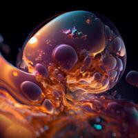 bunch of bubbles floating on top of each other. . photo