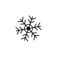 Snowflake icon design template vector silhouette isolated