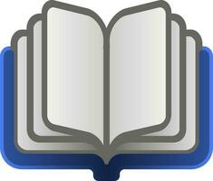 Open book vector illustration set. Simple blue open book icon vector. Blue open book for symbol education, school, study, student and library. Back to school stationery design graphic resource