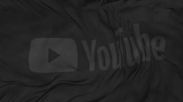 Youtube drapeau sans couture boucle arrière-plan, en boucle bosse texture tissu agitant lent mouvement, 3d le rendu video