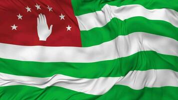 abkhazia bandeira desatado looping fundo, em loop colisão textura pano acenando lento movimento, 3d Renderização video