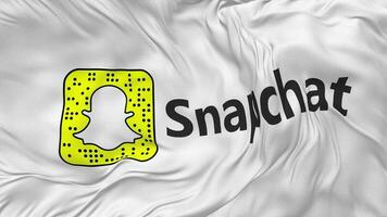 Snapchat bandiera senza soluzione di continuità looping sfondo, loop urto struttura stoffa agitando lento movimento, 3d interpretazione video