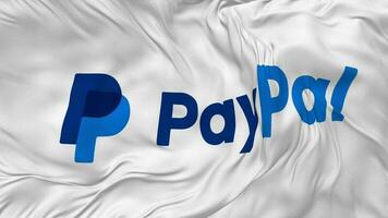 PayPal Holdings Inc Flag Seamless Looping Background, Looped Bump Texture Cloth Waving Slow Motion, 3D Rendering video