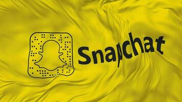 Snapchat Flagge nahtlos Schleifen Hintergrund, geloopt stoßen Textur Stoff winken schleppend Bewegung, 3d Rendern video