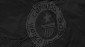 Guinness World Records Flag Seamless Looping Background, Looped Bump Texture Cloth Waving Slow Motion, 3D Rendering video